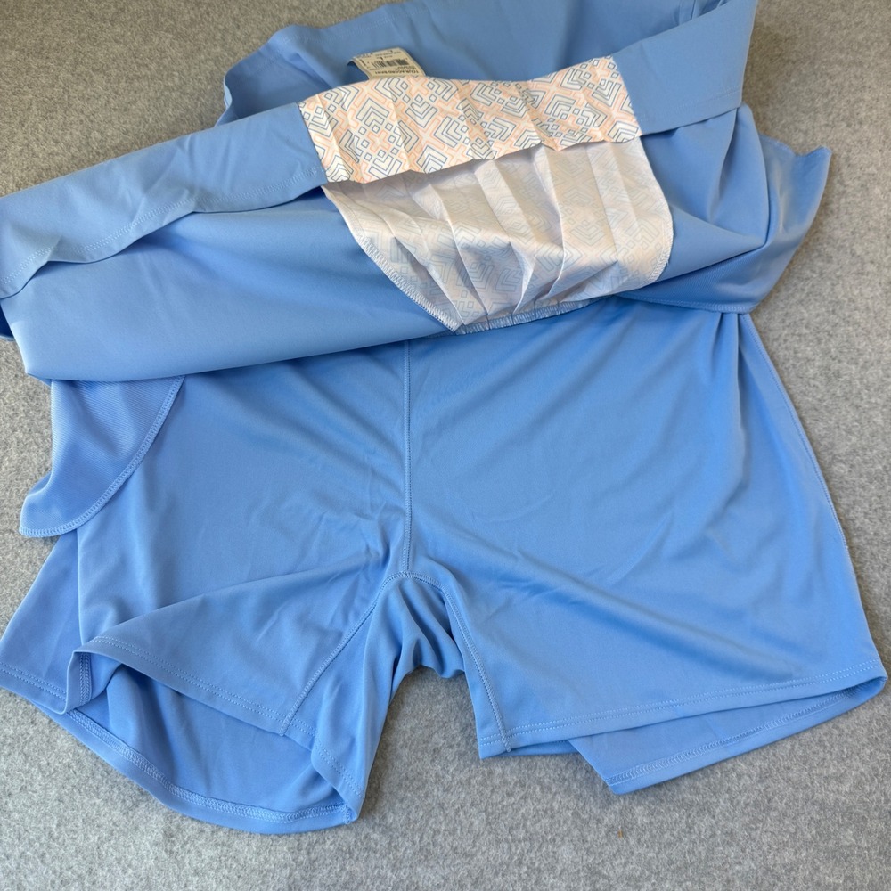 Adidas Golf Skort Athletic Skirt Pockets Light Sky Blue Womens Size Large NWT - Picture 12 of 15